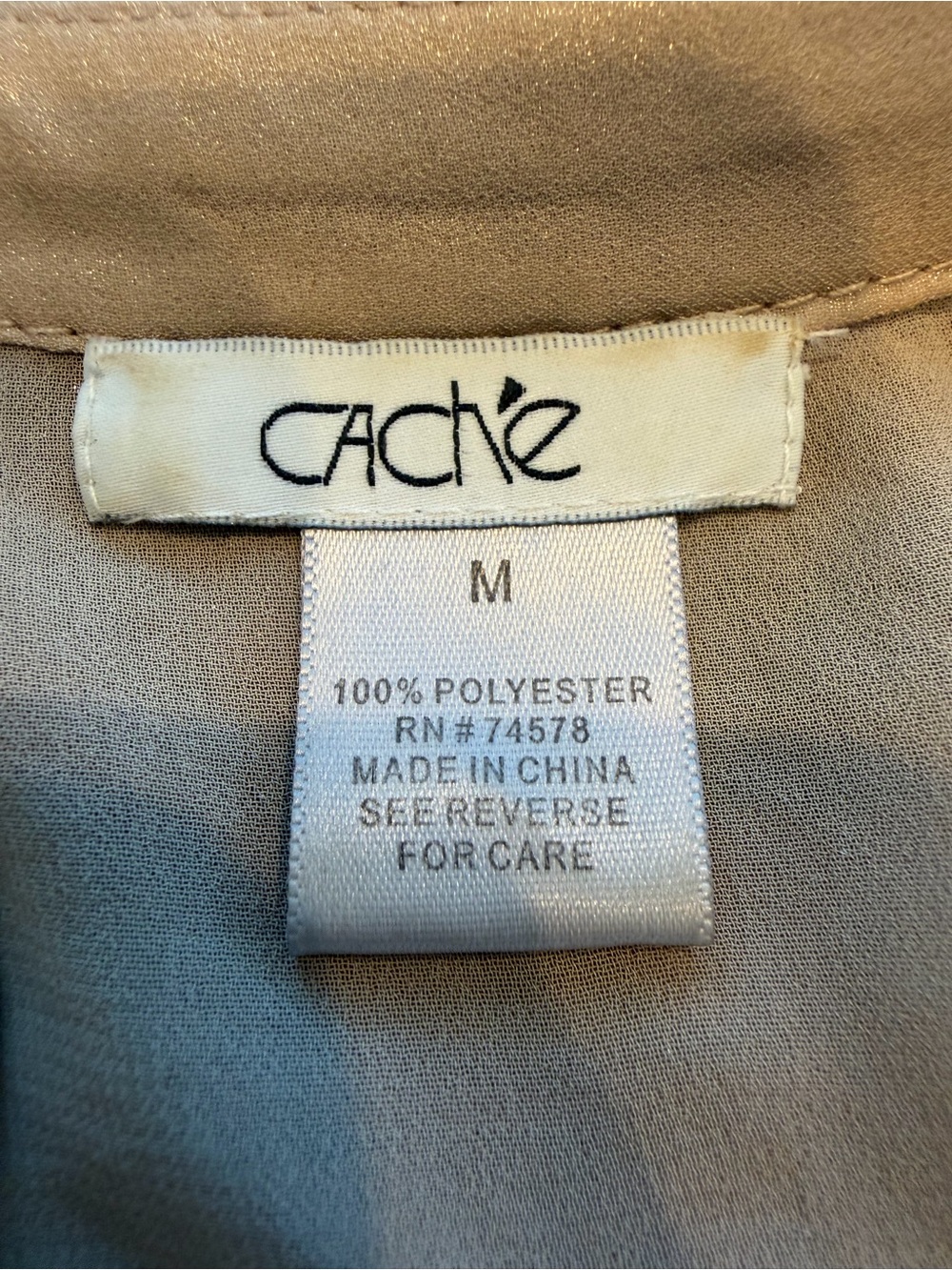 Cache Shimmery Taupe Utility Shirt - Picture 2 of 8